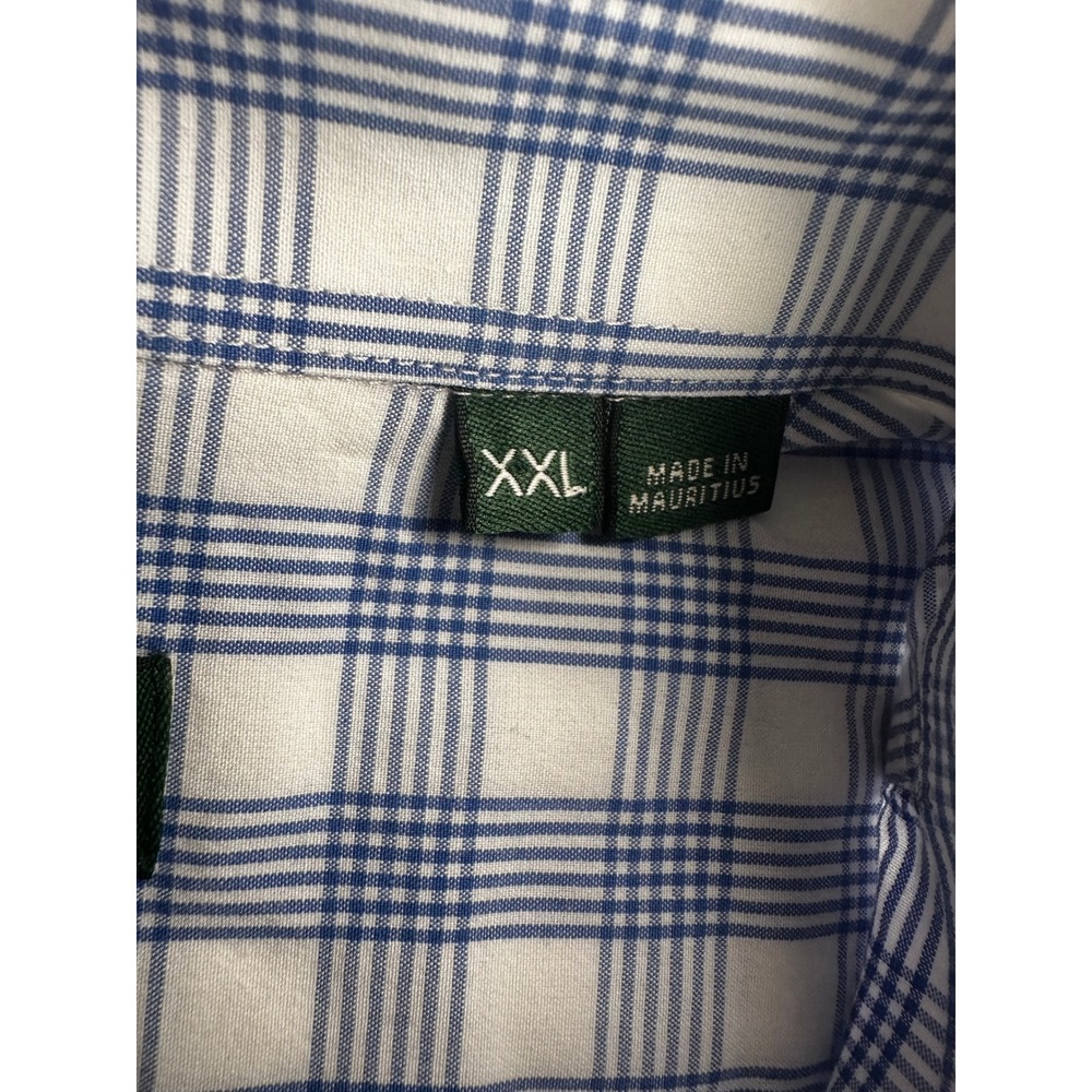Orvis Button Down Shirt Mens XXL Blue White Plaid Active Fit LS - Picture 5 of 12
